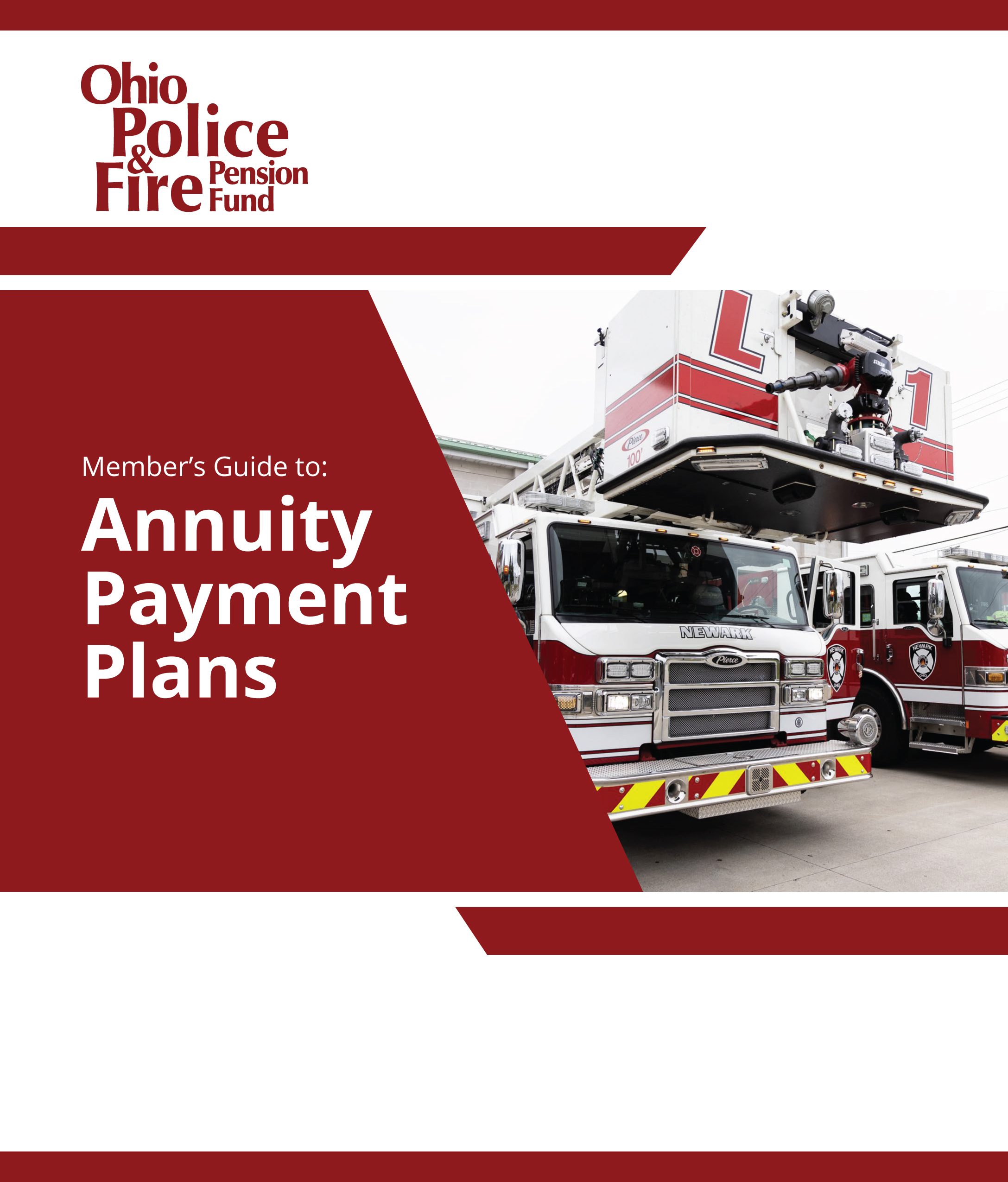 Annuity Payment Plans cover in red with a fire truck